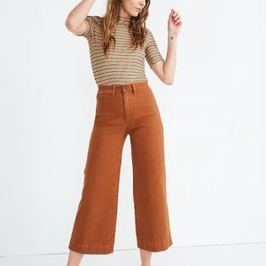 Madewell | Warm Coffee Emmett Wide-Leg Crop Pants